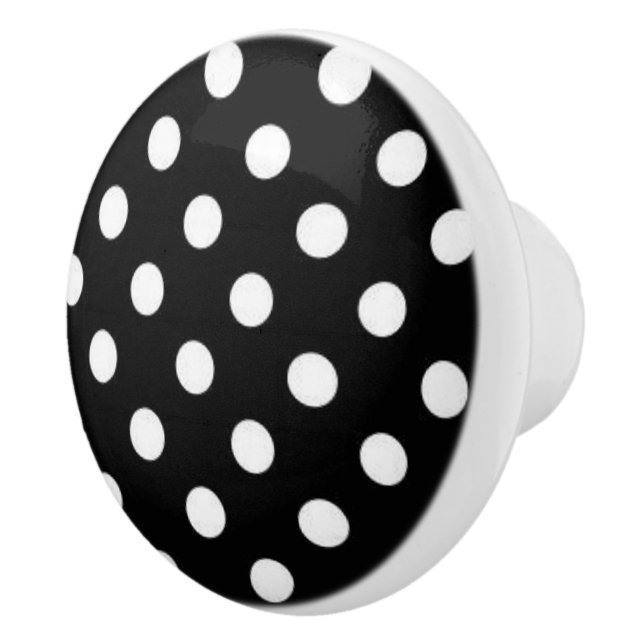 Polka Dot Ceramic Door knob (Right)