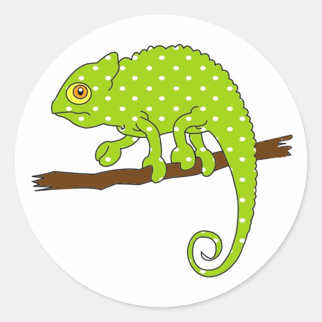 Polka Dot Chameleon Stickers (Front)