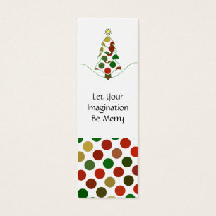 Polka Dot Christmas Tree Bookmark