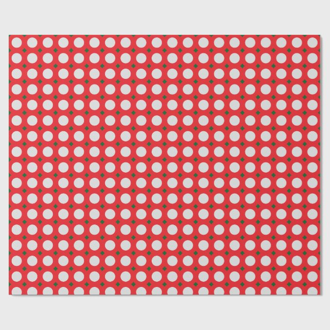 Polka Dot Christmas Wrapping Paper (Flat)
