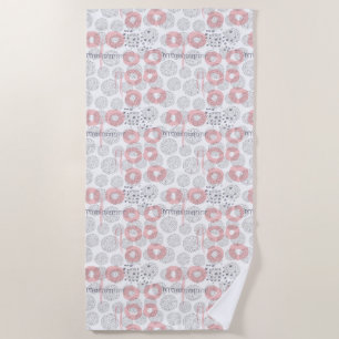 Polka Dot Circle Pattern Beach Towel