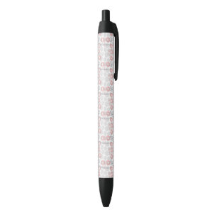 Polka Dot Circle Pattern Black Ink Pen