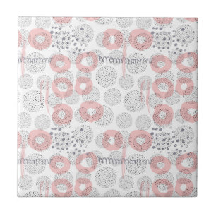 Polka Dot Circle Pattern Ceramic Tile
