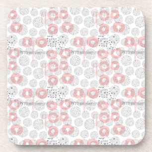 Polka Dot Circle Pattern Coaster