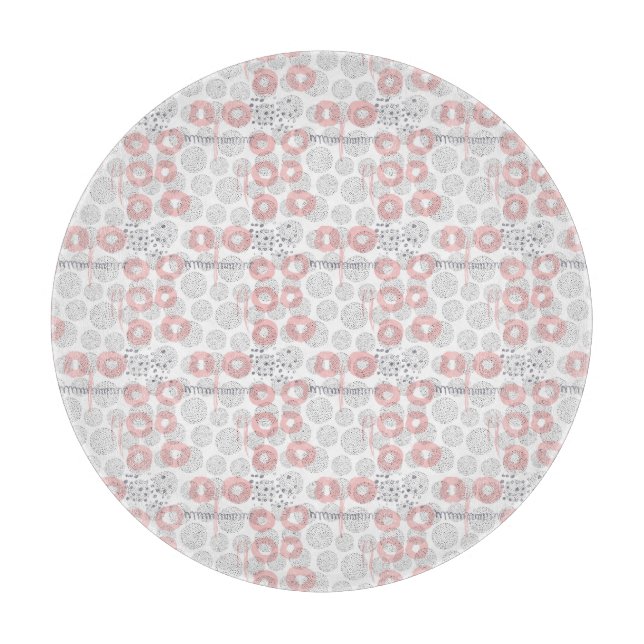 Polka Dot Circle Pattern Cutting Board (Front)