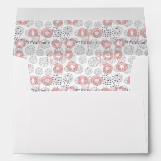 Polka Dot Circle Pattern Envelope (Back (Bottom))