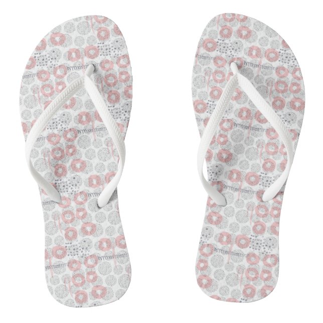 Polka Dot Circle Pattern Thongs (Footbed)