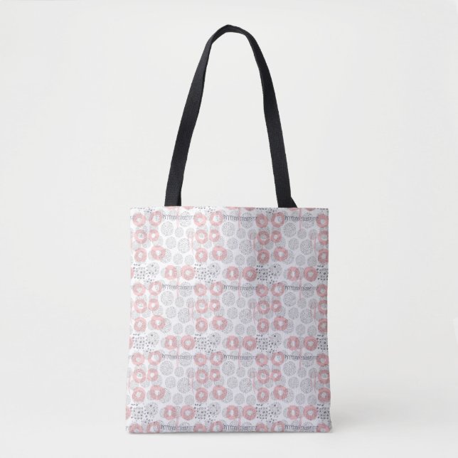 Polka Dot Circle Pattern Tote Bag (Front)