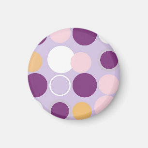 Polka Dot Circles Retro Modern Pattern Magnet