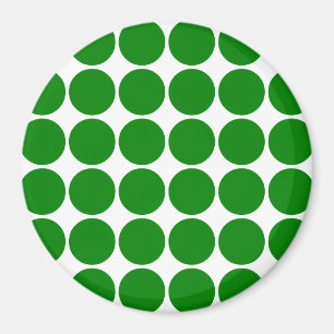 Polka Dot Circles & Spots : Green Polka Dots Magnet