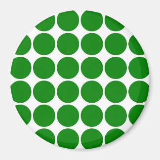 Polka Dot Circles & Spots : Green Polka Dots Magnet