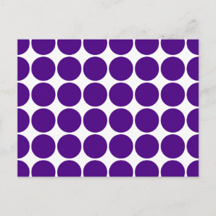 Polka Dot Circles & Spots : Purple Polka Dots Postcard