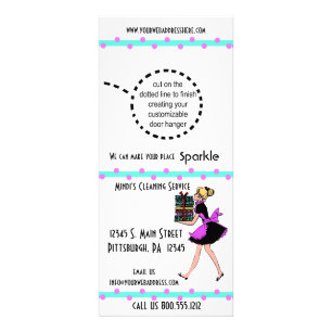 Polka Dot Cleaning Service Rack Cards