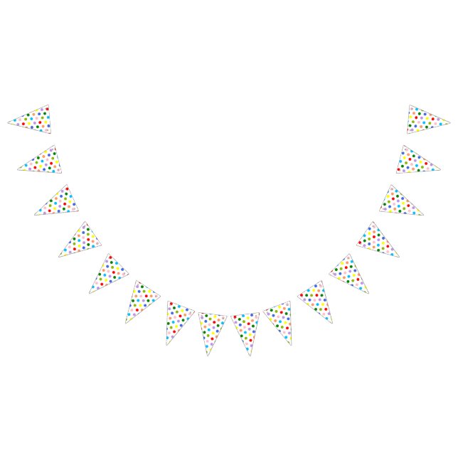 Polka Dot Colourful Bunting (All)