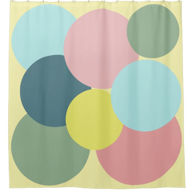Polka Dot Colours of Bermuda  Shower Curtain (Front)