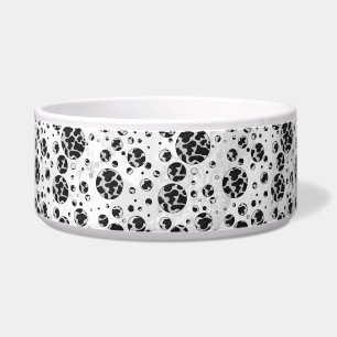 Polka Dot Cow Black and White Print