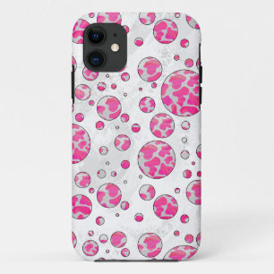 Polka Dot Cow Pink and White iPhone 11 Case