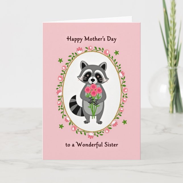 Polka Dot Creature Floral Tribute Card (Front)