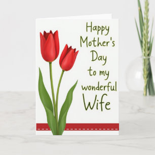 Polka Dot Crimson Blossom Message Card