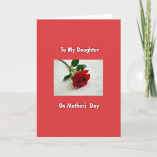 Polka Dot Crimson Flower Card