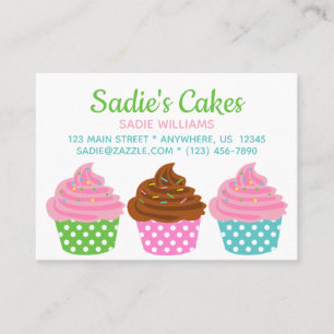 Polka Dot Cupcakes Mighty Business Contact Cards