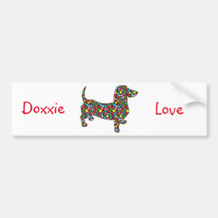Polka Dot Dachshund Bumper Sticker