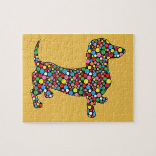 Polka Dot Dachshund Jigsaw Puzzle