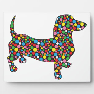 Polka Dot Dachshund Plaque
