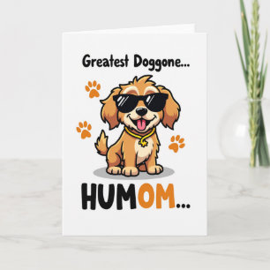 Polka Dot Dog Greatest Humom Card