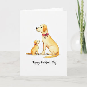 Polka Dot Dogs Mothers Day Card