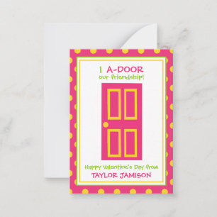 Polka Dot Door Personalised Valentine's Cards
