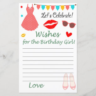Polka dot dress Wishes for the birthday girl