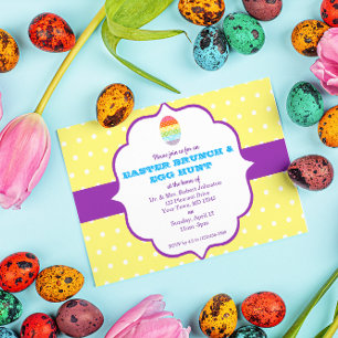 Polka Dot Easter Invitation