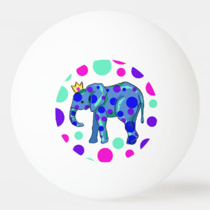 Polka Dot Elephant Ping Pong Ball