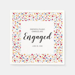 Polka Dot Engagement Party Napkin