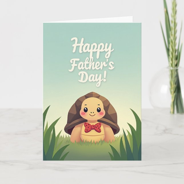 Polka Dot Fathers Day Bow Card (Front)