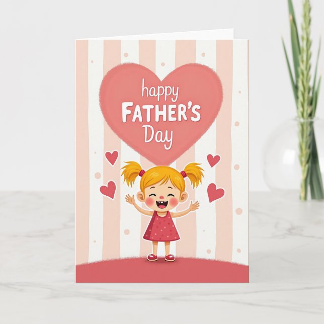 Polka Dot Fathers Day Love Card (Front)