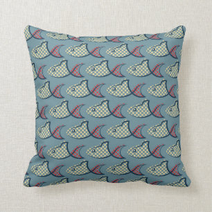 Polka Dot Fish Pattern Cushion