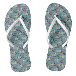 Polka Dot Fish Pattern Thongs