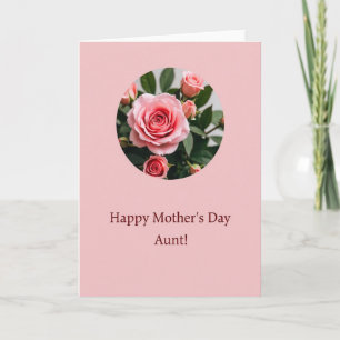 Polka Dot Floral Aunt Card
