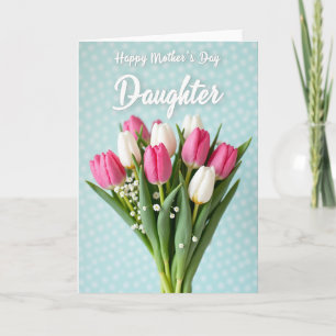 Polka Dot Floral Bouquet Card