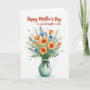 Polka Dot Floral Daughterinlaw Card