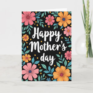 Polka Dot Floral Happy Card