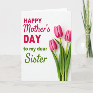 Polka Dot Floral Mothers Sister Card