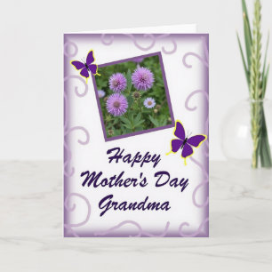 Polka Dot Floral Photo Frame Card