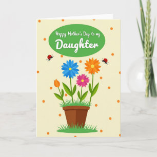 Polka Dot Floral Pot Card