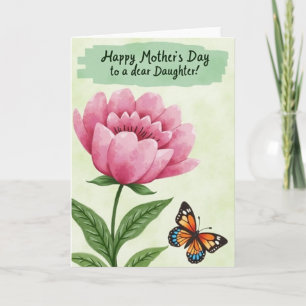Polka Dot Floral Rose Bloom Card