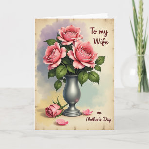 Polka Dot Floral Still Life Card