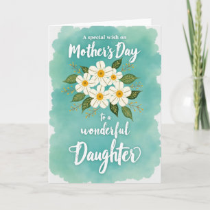 Polka Dot Floral Watercolor Card