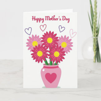 Polka Dot Flower Mom Card